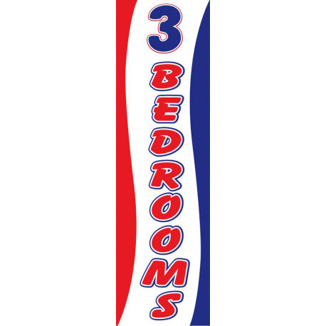 3 Bedrooms Drape Flag