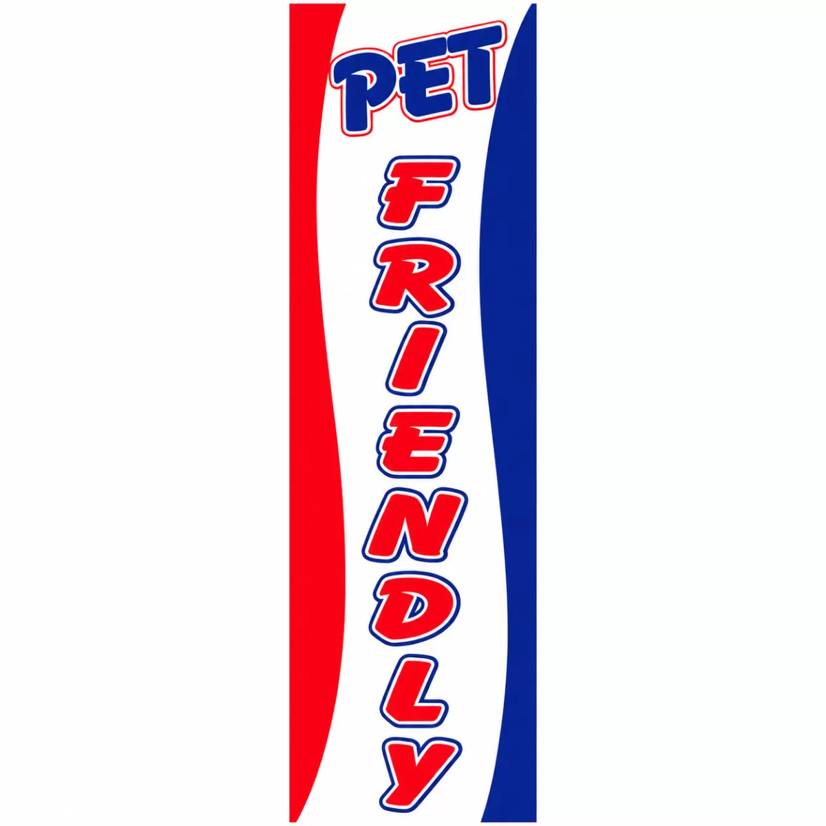 Pet Friendly Drape Flag with four side grommets for vertical pole mounting