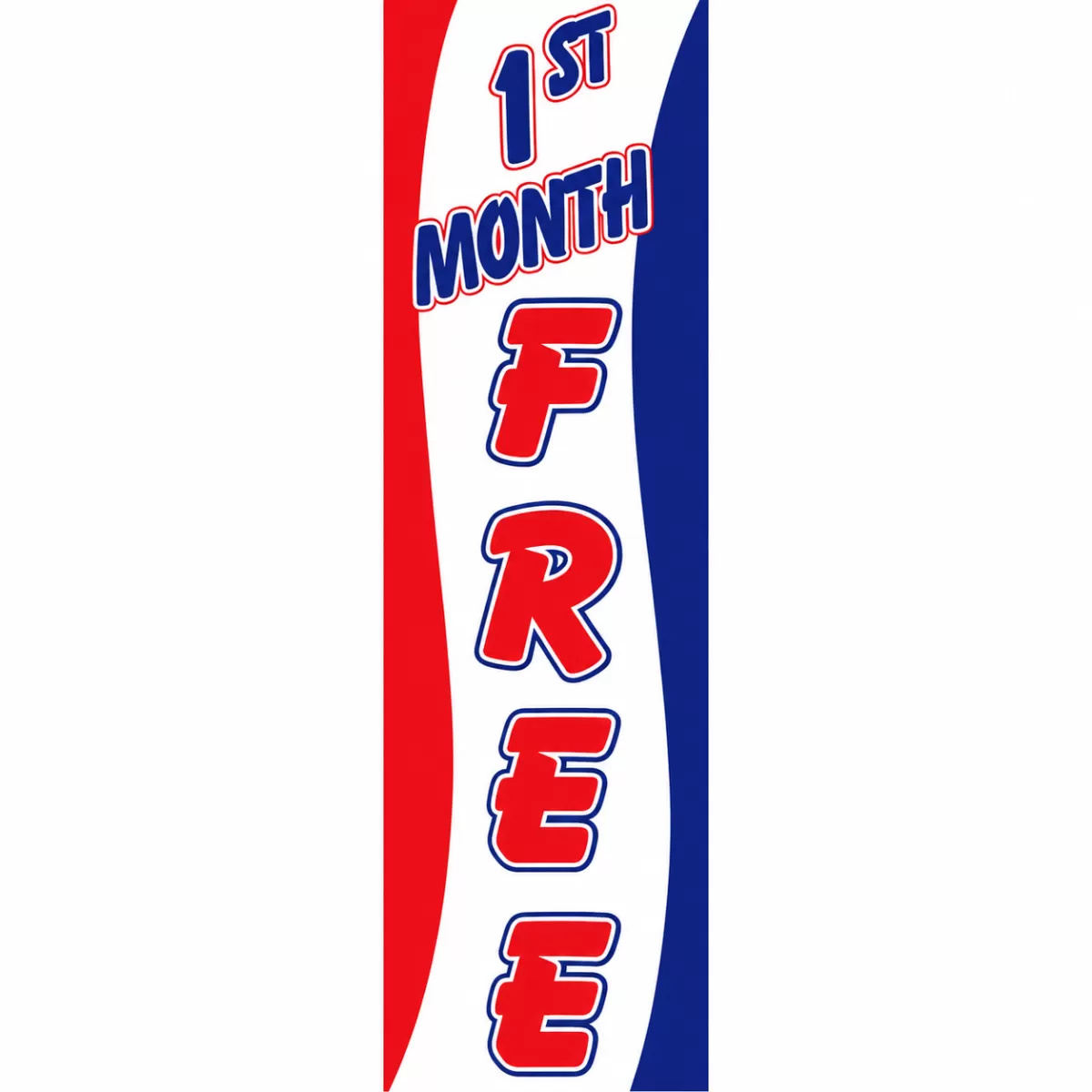 1st Month Free Drape Flag design