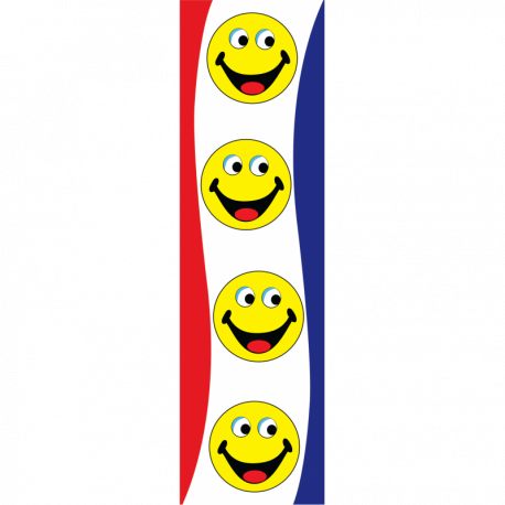 Happy Face Drape Flag