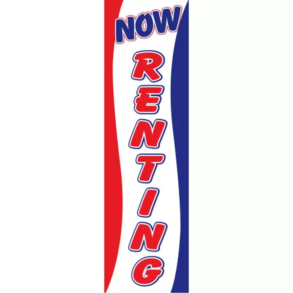 Now Renting Drape Flag design