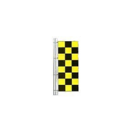 Black and Yellow Checkered Drape Flag