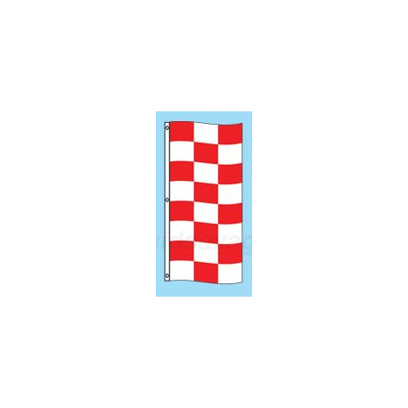 Red and White Checkered Drape Flag