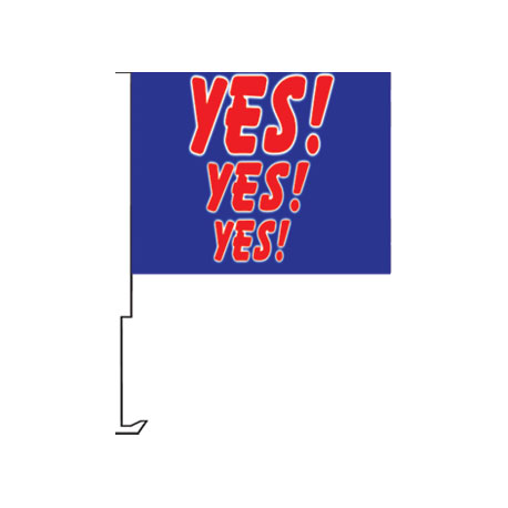 YES YES YES Clip-On Car Flag. Qty 6