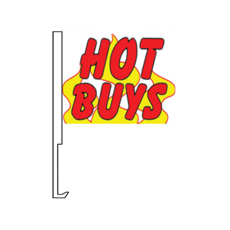 Hot Buys Clip-On Car Flag. Qty 6