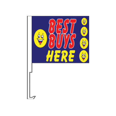 Best Buys Here Clip-On Car Flag. Qty 6