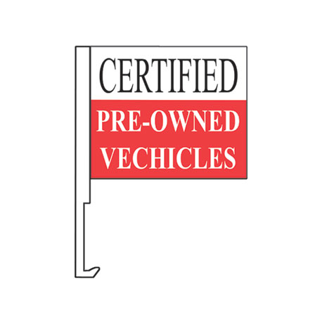 Certified Pre Owned Vechicles Clip-On Car Flag. Qty 6