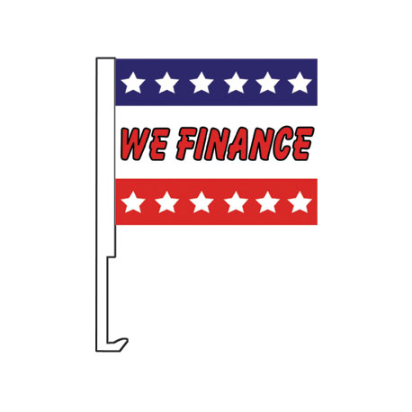 We Finance Clip-On Car Flag. Qty 12