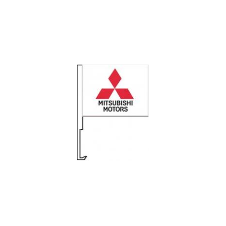Mitsubishi Clip-On Car Flag. Qty 6