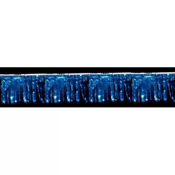 100 ft blue metallic hula fringe streamer