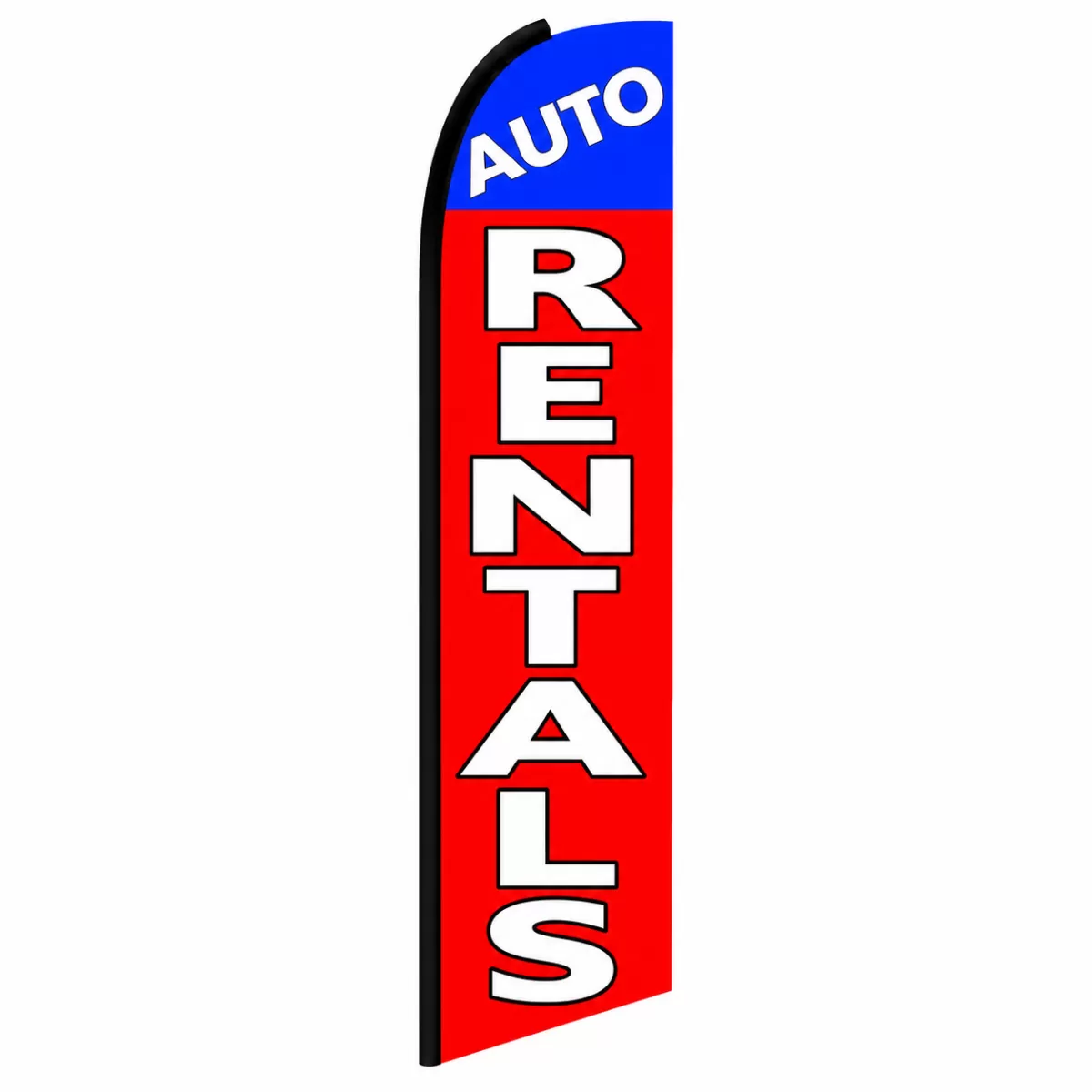 Auto Rental Flag Kit with the pictured flag design