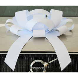Giant White Magnetic Car Bow - Large 30 inch Size