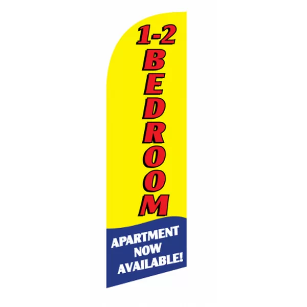 Yellow 1-2 Bedroom 6 ft feather flag