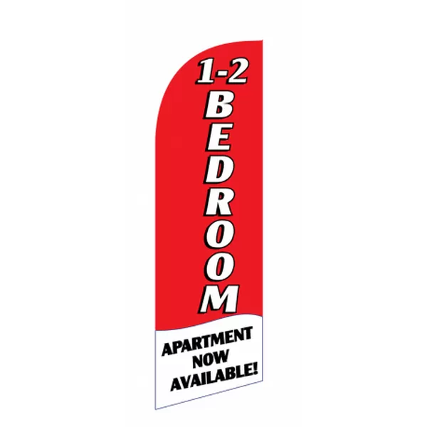 Red 1-2 Bedroom 6 ft feather flag