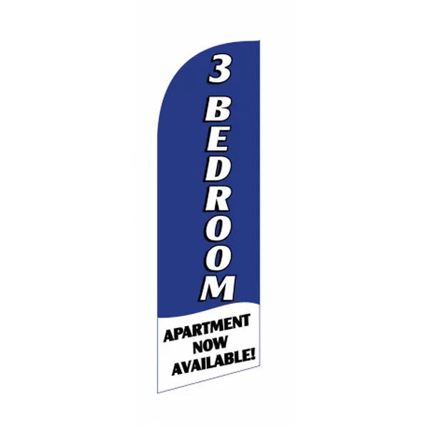 Blue 3 Bedroom 6 ft feather flag