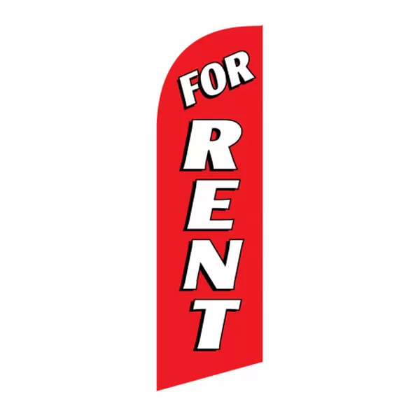 Red For Rent 6 ft feather flag