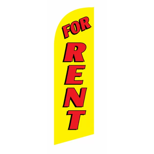 Yellow For Rent 6 ft feather flag