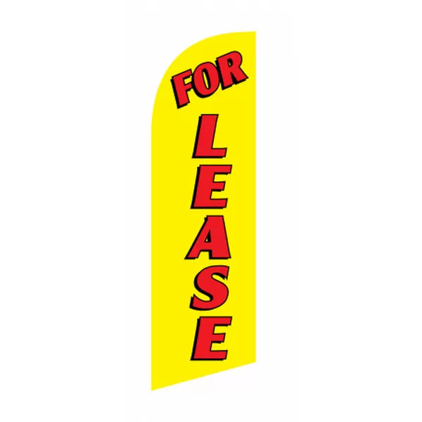 Yellow For Lease 6 ft feather flag