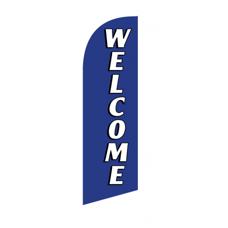 Welcome Flag Kit Blue With Pole And Spike Sre-9021