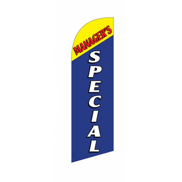 Blue Manager’s Special 6 ft feather flag