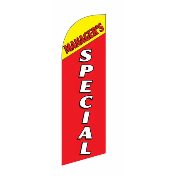Red Manager’s Special 6 ft feather flag