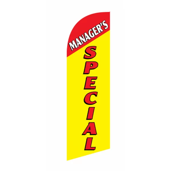 Yellow Manager’s Special 6 ft feather flag