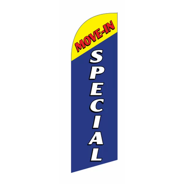 Blue Move In Special 6 ft feather flag