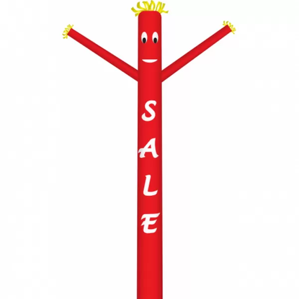 Red Wind-Wiggler inflatable tube man with SALE message