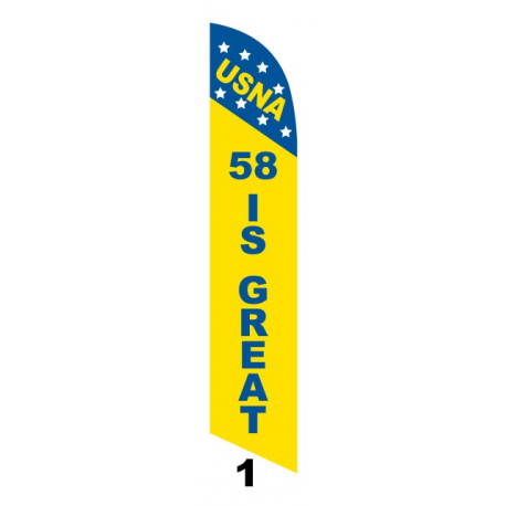 58 is great custom feather flag