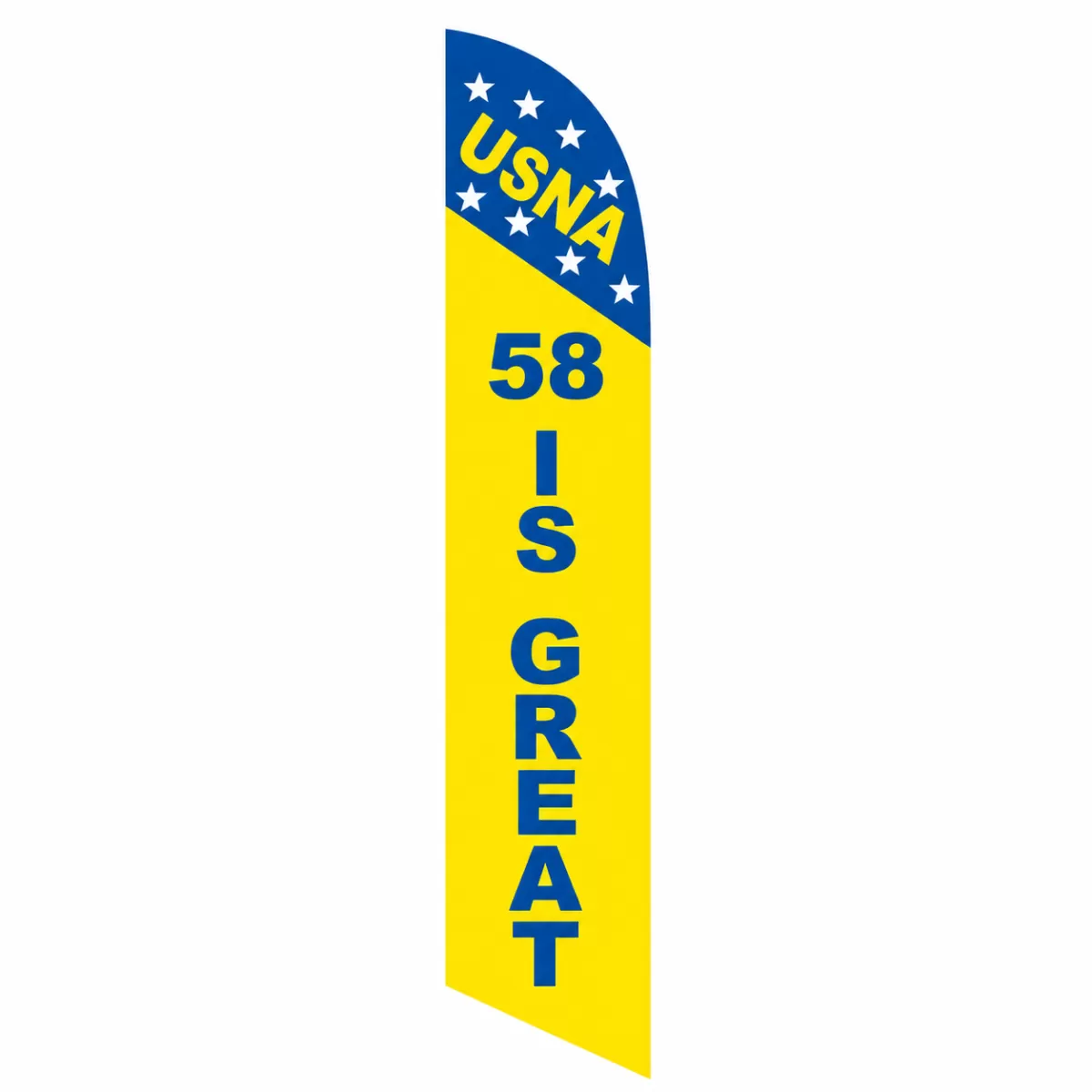 58 is great custom feather flag