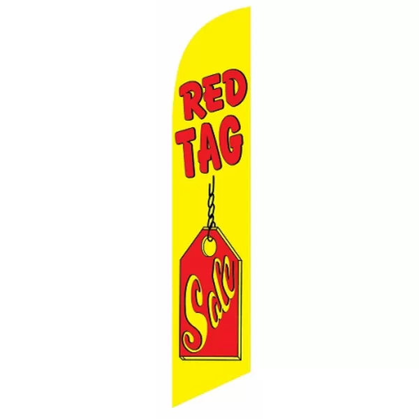 Red Tag Sale Feather Flag Yellow & Red