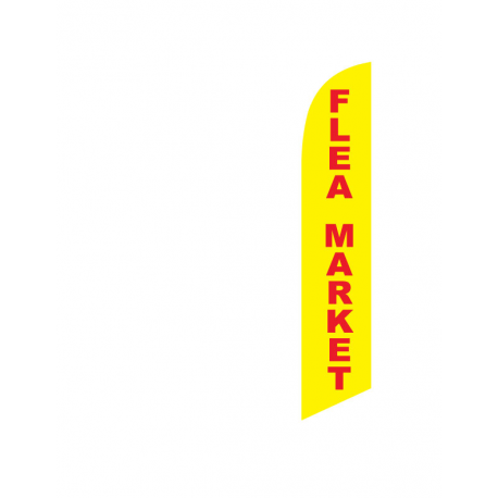 custom single-sided flea market feather flag nsfb-style
