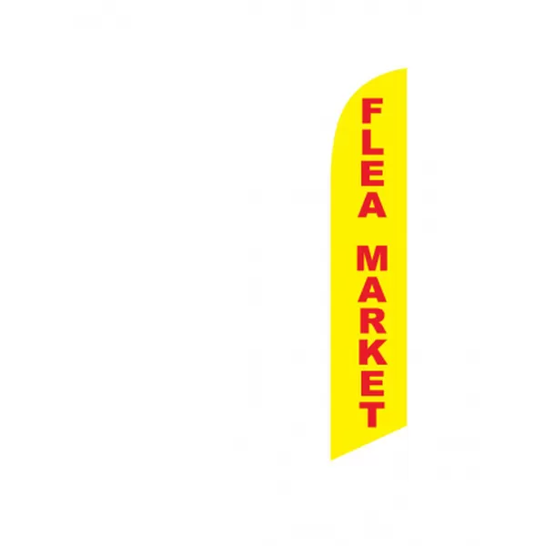 custom single-sided flea market feather flag