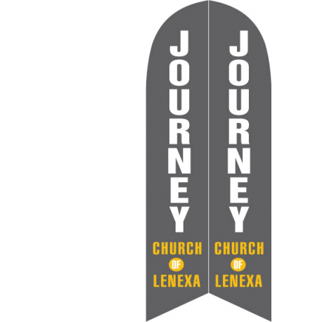 custom double-sided nsfb-style journey church flag - flag only