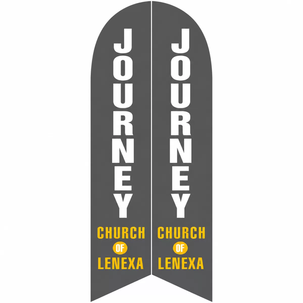 Journey Church Custom Double-Sided Feather Flag