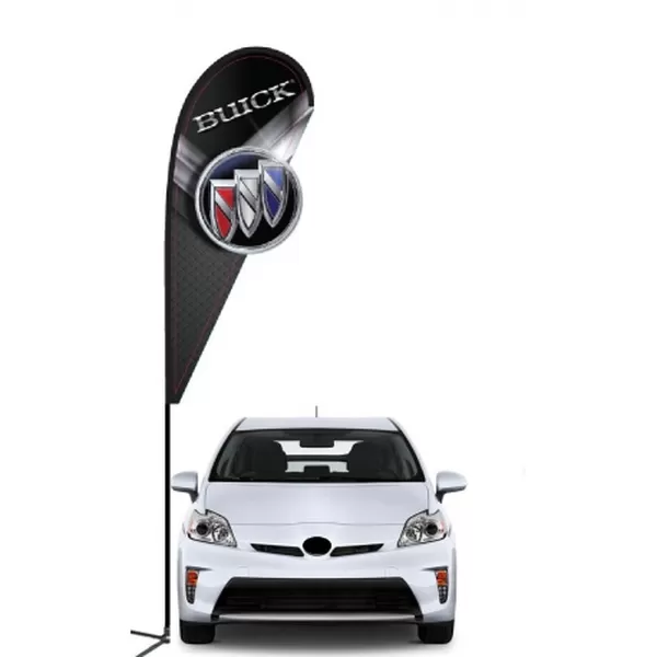 Buick double-sided 3D teardrop flag design