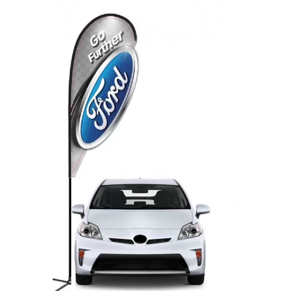 FORD double-sided 3D teardrop flag design