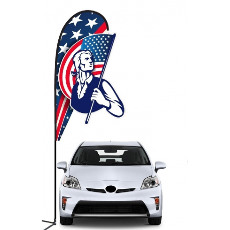 Patriotic 3D Double-sided Teardrop Flag Kit #969