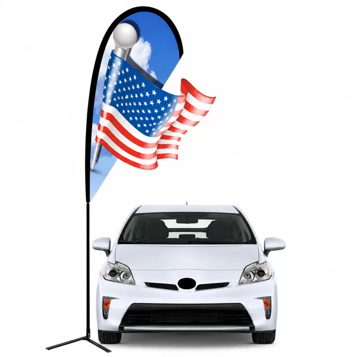 American double-sided 3D teardrop flag design
