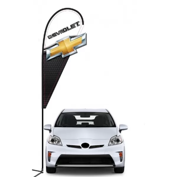 Chevrolet double-sided 3D teardrop flag design