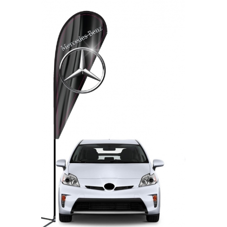 Mercedes 3D Double-sided Teardrop Flag Kit #969