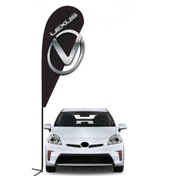 Lexus double-sided 3D teardrop flag design