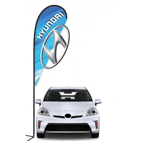 Hyundai 3D Double-sided Teardrop Flag Kit #969
