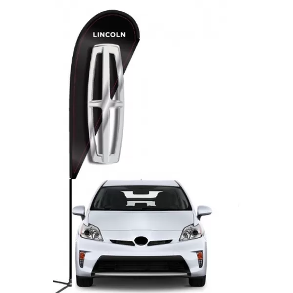 Lincoln double-sided 3D teardrop flag design