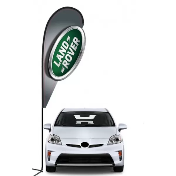 Land Rover double-sided 3D teardrop flag design