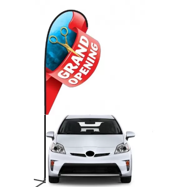 Grand Opening double-sided 3D teardrop flag design