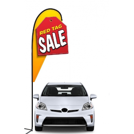 Red Tag Sale 3D Double-sided Teardrop Flag Kit #969