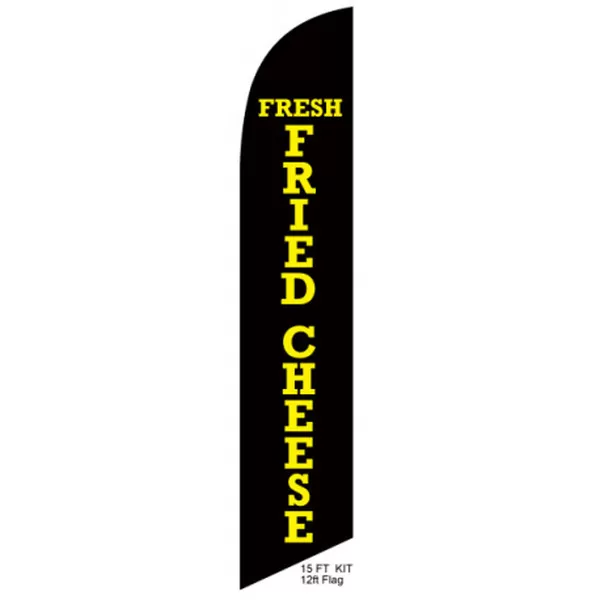 Fresh Fried Cheese Custom Feather Flag #1 - Flag Only