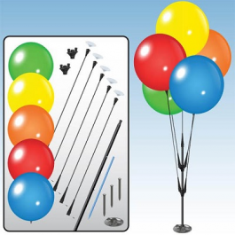 DuraBalloon 5-Balloon Cluster Pole Kit with ground spike