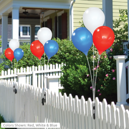Permashine Vertical Bracket 3-balloon Bouquet Kit R/W/B